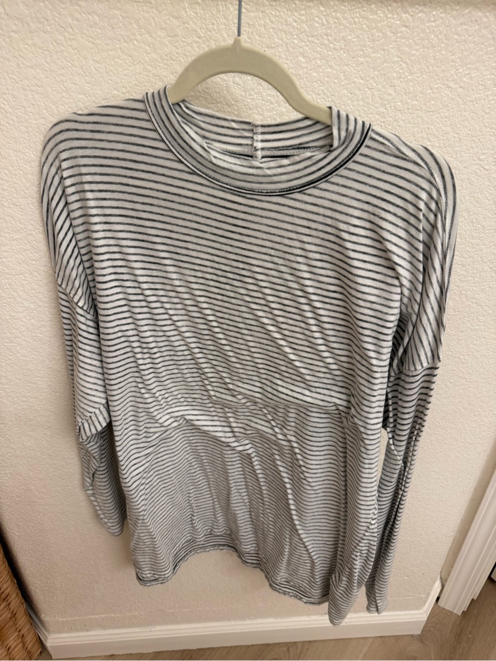 Striped Long Sleeve Tee - Black & White free people